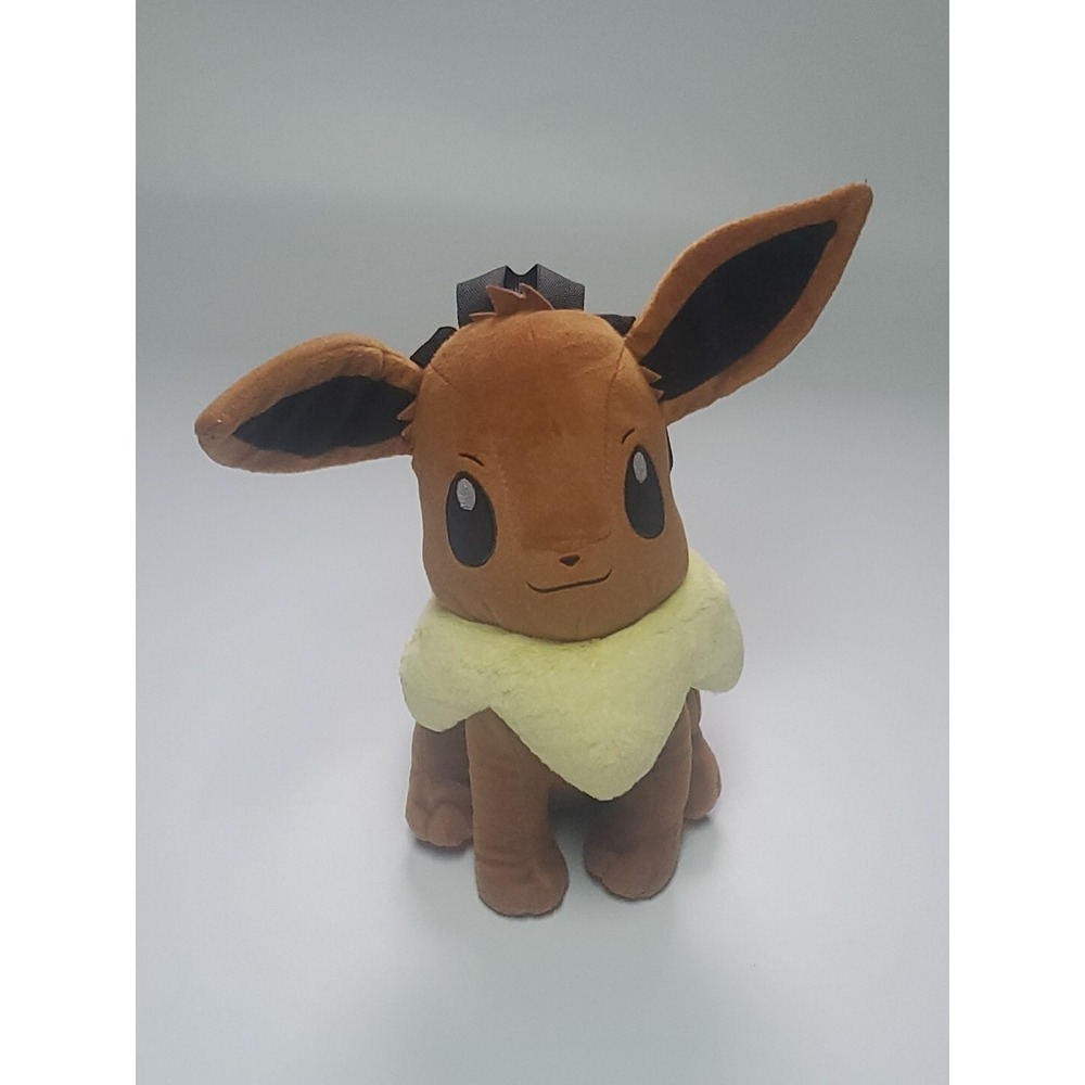 2017 Pokemon Eevee Backpack Zippered Stuffed Animal Bag Backpack Plush Large Toy